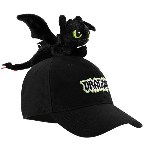 China Exclusive - How to Train Your Dragon x Toothless Plush on the Top Hat/Cap (Color: Black)