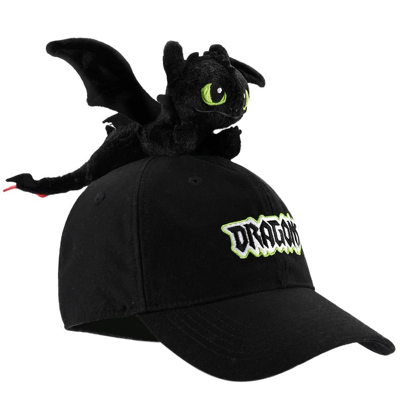 China Exclusive - How to Train Your Dragon x Toothless Plush on the Top Hat/Cap (Color: Black)