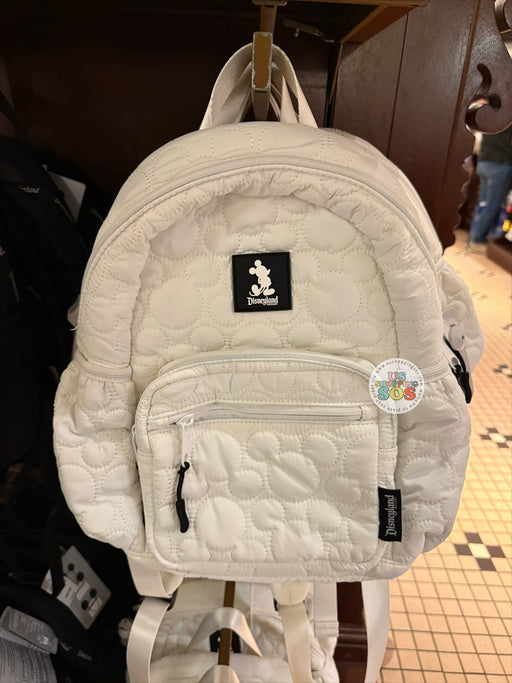 DLR/WDW - Mickey Mouse Park Logo Quilted Headband Friendly White Mini Backpack