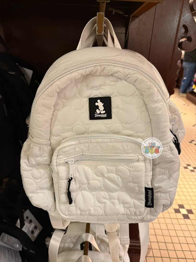DLR/WDW - Mickey Mouse Park Logo Quilted Headband Friendly White Mini Backpack