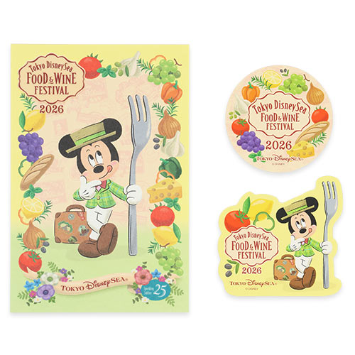 TDR - 2026 Food and Wine Festival Collection x Mickey Mouse Post Card & Stickers Set (Release Date: Apr 8, 2026)