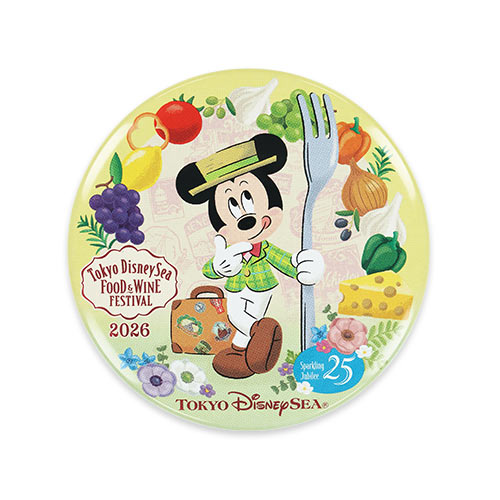 TDR - 2026 Food and Wine Festival Collection x Mickey Mouse Button Badge (Release Date: Apr 8, 2026)