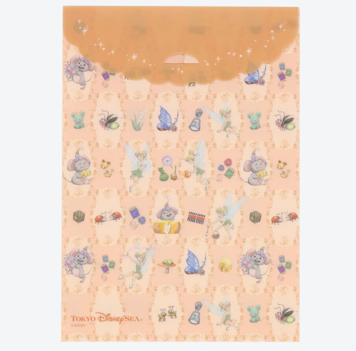 TDR - Fantasy Springs "Fairy Tinkerbell's Busy Buggy" Collection x Clear Holder & Stickers Set