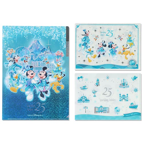 TDR - Tokyo DisneySea 25th Anniversary "Sparkling Jubilee" x Mickey & Friends Clear Holder Set of 3 (Release Date: Apr 8, 2026)