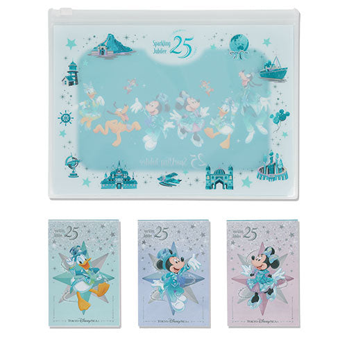 TDR - Tokyo DisneySea 25th Anniversary "Sparkling Jubilee" x Mickey & Friends Memo & Slide Zip Case (Release Date: Apr 8, 2026)