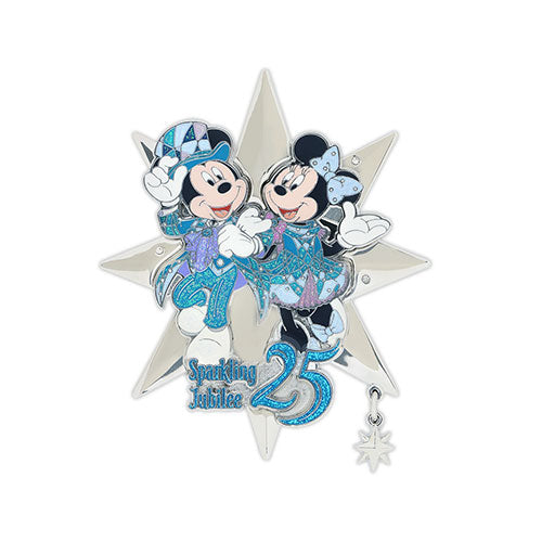 TDR - Tokyo DisneySea 25th Anniversary "Sparkling Jubilee" x Mickey & Minnie Pin Badge (Release Date: Apr 8, 2026)