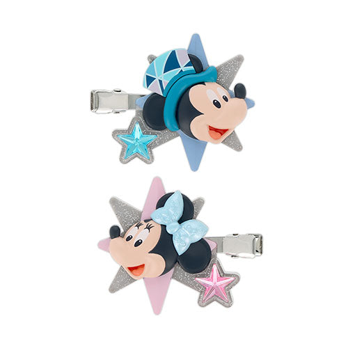 TDR - Tokyo DisneySea 25th Anniversary "Sparkling Jubilee" x Mickey & Minnie Hair Clip Set of 2 (Release Date: Apr 8, 2026)