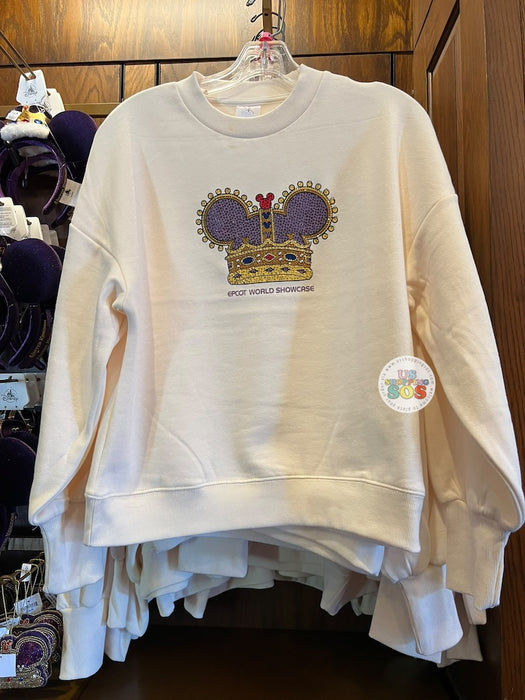 WDW - Epcot World Showcase United Kingdom 🇬🇧 - Royal Purple 2026 - Crown Cream Pullover (Adult)