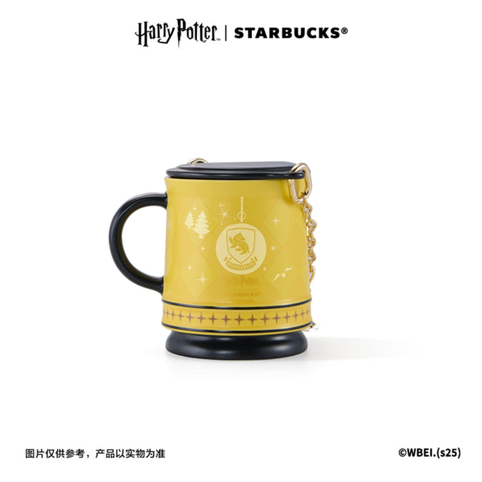 Starbucks China - Harry Potter x Starbucks - Hufflepuff Color Changing Ceramic Mug with Chain & Lid 365ml