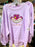DLR/WDW - Alice in Wonderlan Cheshire Cat Face Icon Park Logo Lavender Pullover (Adult)