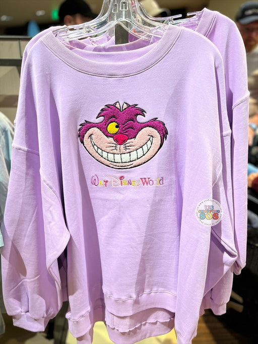 DLR/WDW - Alice in Wonderlan Cheshire Cat Face Icon Park Logo Lavender Pullover (Adult)