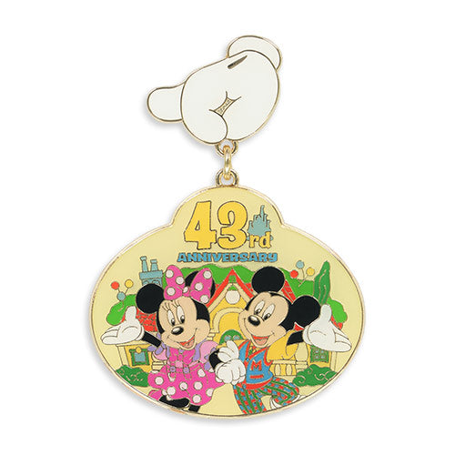 TDR - 2026 Tokyo Disneyland 43rd Anniversary Collection x Mickey & Minnie Mouse Pin Badge (Release Date: Apr 15, 2026)