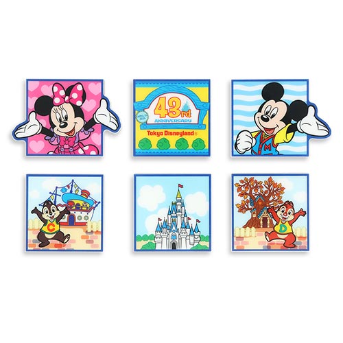 TDR - 2026 Tokyo Disneyland 43rd Anniversary Collection x Mickey Mouse & Friends Decorative Magnets Set of 6 (Release Date: Apr 15, 2026)