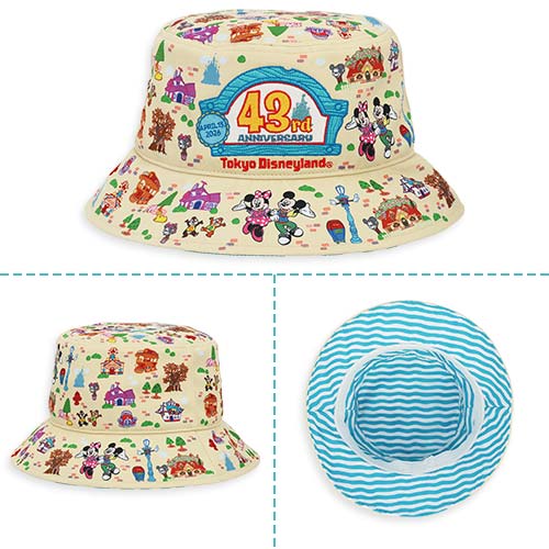 TDR - 2026 Tokyo Disneyland 43rd Anniversary Collection x Mickey & Friends Bucket Hat for Adults (Release Date: Apr 15, 2026)
