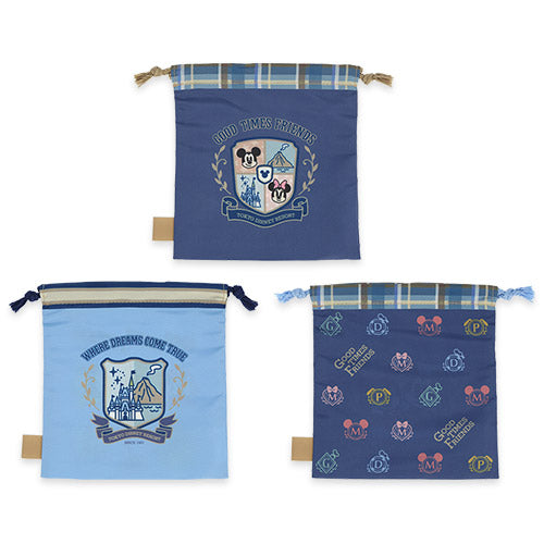 TDR - 2026 Mickey & Friends "Good times Friends" Collection x Drawstring Bags Set of 3 (Release Date: Apr 23, 2026)