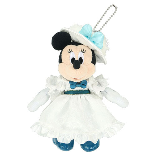 TDR - Tokyo DisneySea 25th Anniversary "The Jubilee Journey" x Minnie Mouse "Fluffy White Dress" Plush Keychain (Release Date: May 25, 2026)