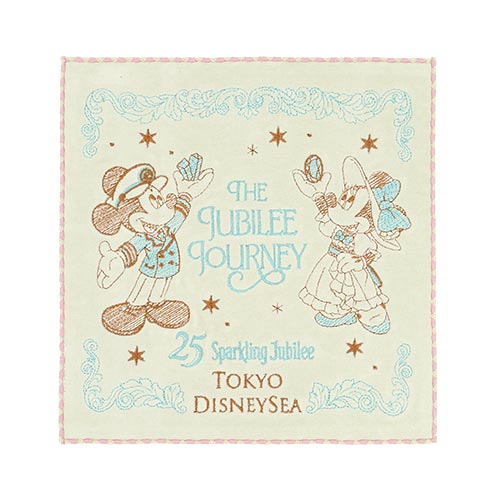 TDR - Tokyo DisneySea 25th Anniversary "The Jubilee Journey" x Mickey & Minnie Mouse Mini Towel (Release Date: May 25, 2026)