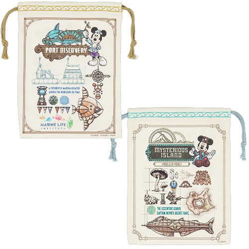 TDR - Tokyo DisneySea 25th Anniversary "The Jubilee Journey" x Mickey & Minnie Mouse Drawstings Bags Set of 2 Design B (Release Date: May 25, 2026)