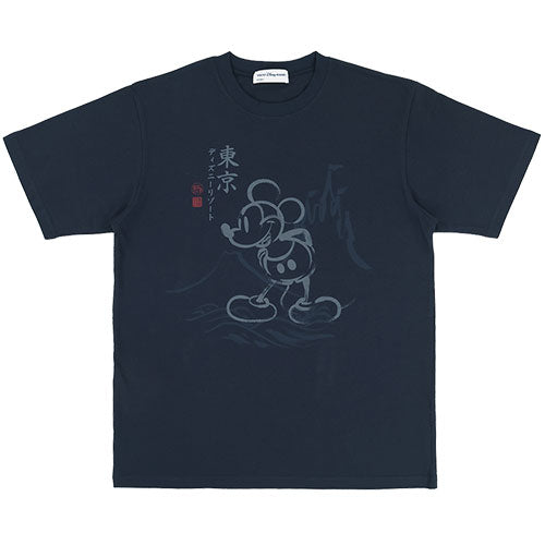 TDR - Japanese-Theme Mickey & Minnie 2026 x Mickey Ink Painting Black Graphic Tee (Release Date: June 4, 2026) (Copy)