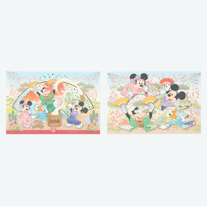 TDR - 2026 Happy New Year Mickey & Friends Collection x Mickey & Friends New Year Post Cards Set of 5 (Release Date: Dec 1, 2025)