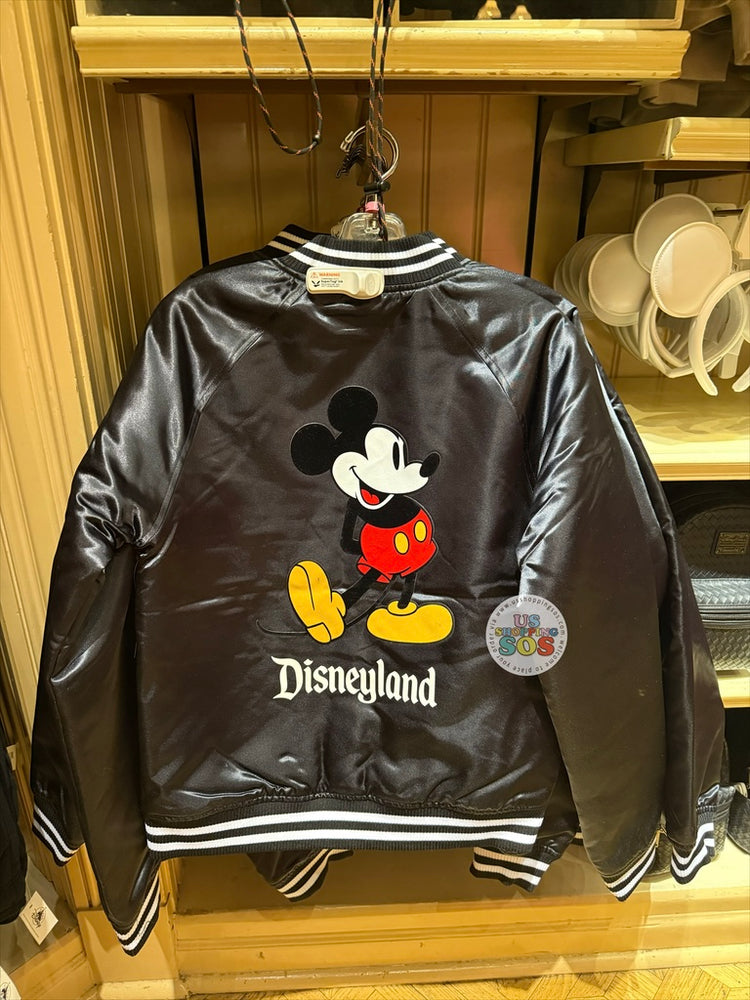 DLR/WDW - Classic Mickey Park Logo Black Varsity Jacket (Adult)