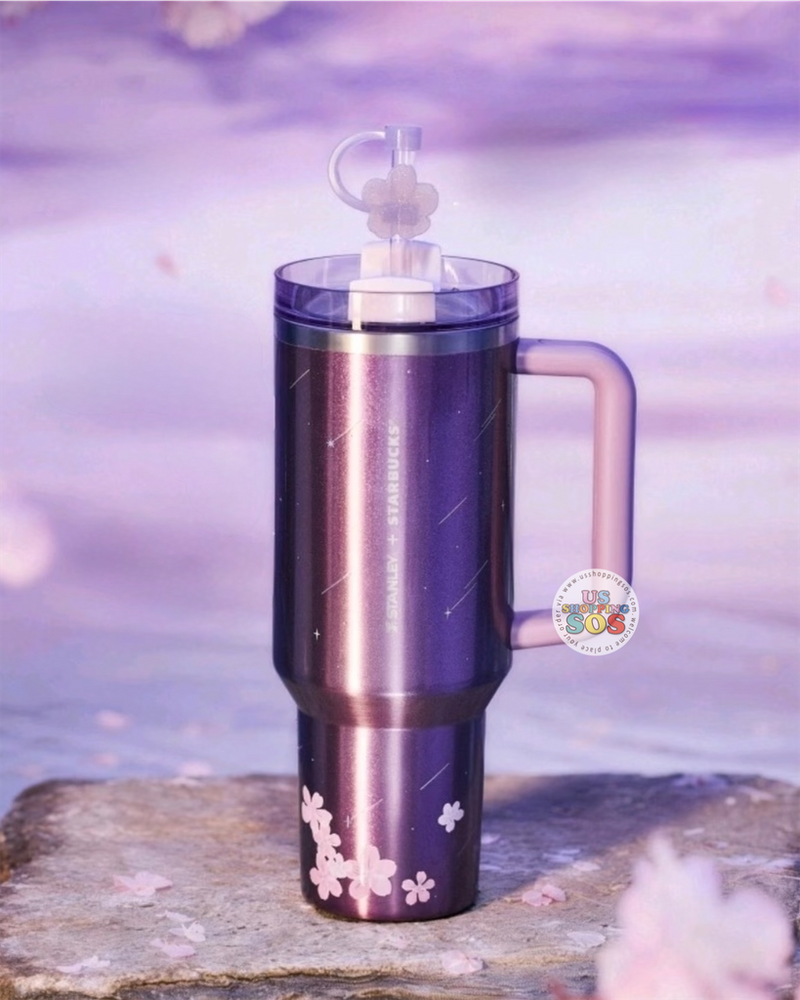 Starbucks China - Twilight Sakura 2026 - 8S. Cherry Blossom STANLEY Stainless Steel Straw Cup 1183ml