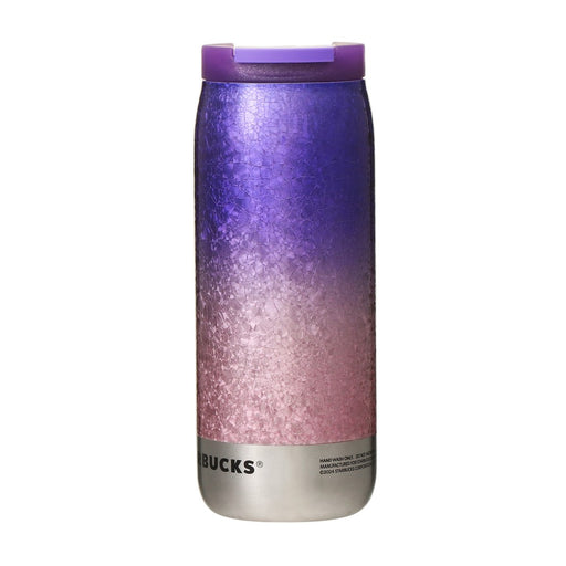 Starbucks Japan - Good Spring Day 2024 - Can Shape Stainless Bottle Crack Gradation Purple 355ml