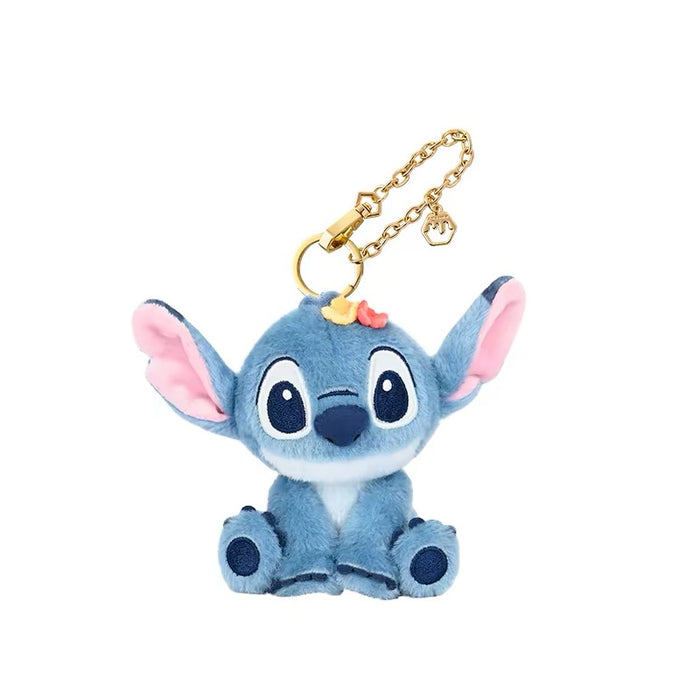 China Exclusive- Stitch ‘Flowers on the Head’ Plush Keychain (Sitting)