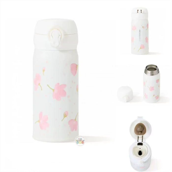 Starbucks China - Sakura Cherry Blossom 2025 x 20. Pink Sakura Stainless Steel Thermos Bottle 350ml (Release Date: Feb 11, 2025)