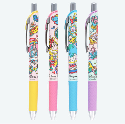 TDR - Tokyo Disney Resort "Park Map Motif" Pastel Color Collection - Pentel Energel Pens Set of 4 (Release Date: Dec 11, 2025)