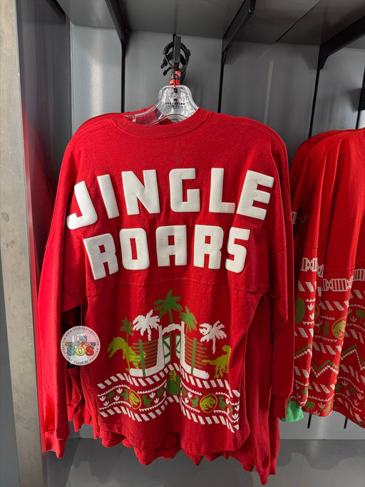 Universal Studios - Christmas 2025 - Jurassic Park Spirit Jersey “Jingle Roars” Red Pullover (Adult)