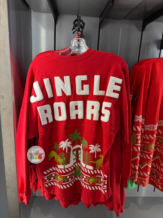 Universal Studios - Christmas 2025 - Jurassic Park Spirit Jersey “Jingle Roars” Red Pullover (Adult)