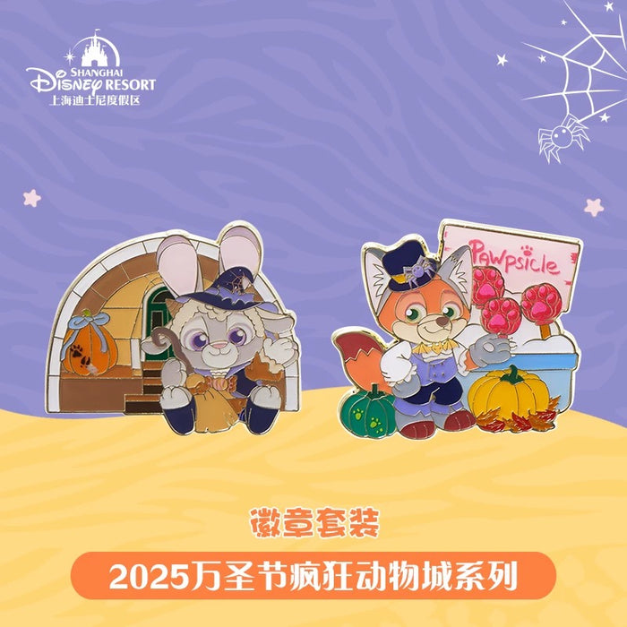 SHDL - 2025 Zootopia Halloween Collection x  Pin Badge Set of 4 (Release Date: Sept 15, 2025)