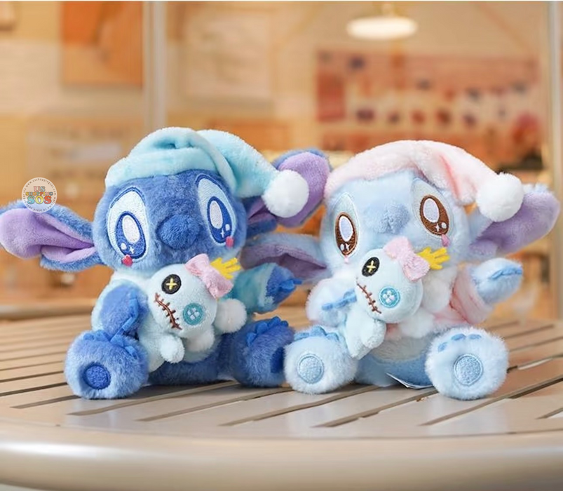 China Exclusive Potdemiel - 2026 Stitch & Scrump Pajama Plush Keychain (Color: Light Blue)
