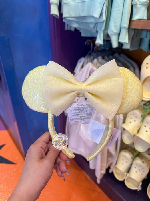 DLR/WDW - Minnie Butter Yellow Bow & Sequin Ear Headband 2026