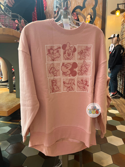 DLR/WDW - Classic Mickey & Friends - Charater Pink Pullover (Adult)