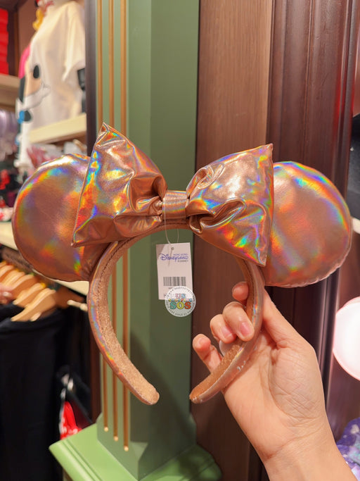 HKDL - Minnie Mouse Iridescent Bow Ear Headband (Color: Cinnamon)
