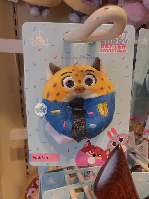 HKDL - Donut Worry BETTER ZOOGETHER Collection x The Benjamin Clawhauser Lemon Donut Twist Shaped Plush Ring