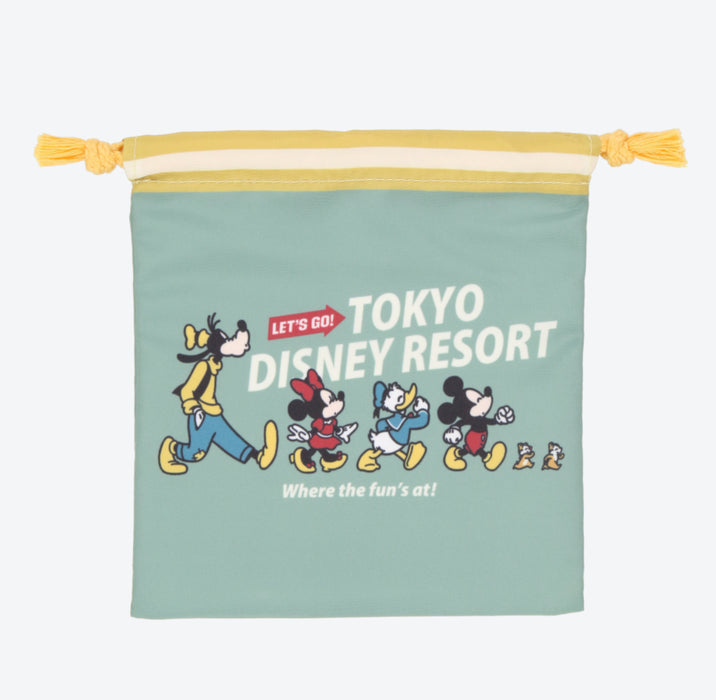 TDR - "Let's go to Tokyo Disney Resort" Collection x Mickey & Friends Drawstring Bags Set (Release Date: April 25)