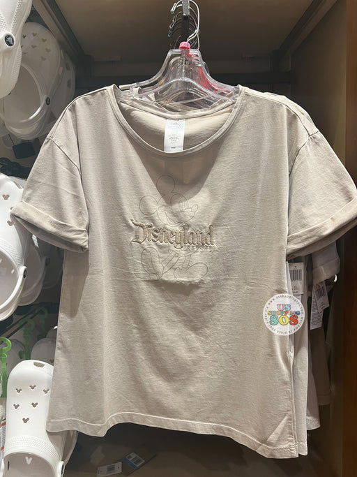 DLR - Classic Mickey Embroidered “Disneyland Resort” Oat Tee (Adult)