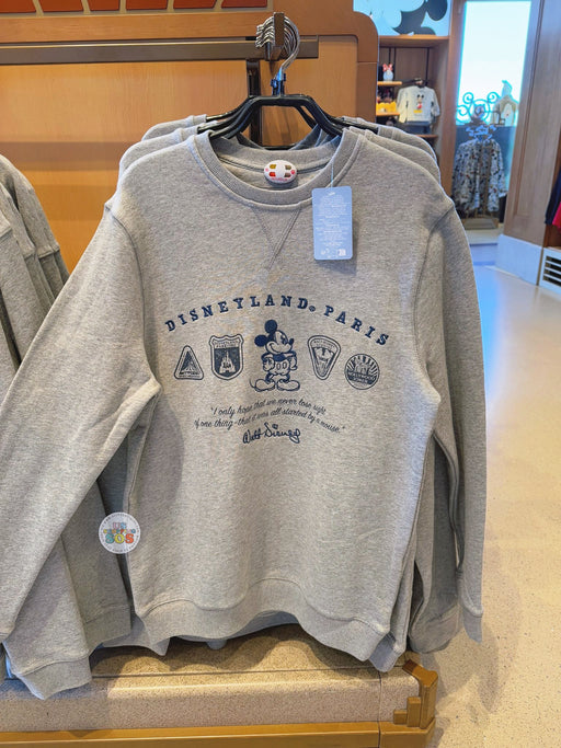 DLP - Mickey Mouse “Paris Disneyland” & Logos Pullover Sweatshirt (Adults)