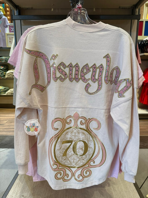DLR - Disneyland 70th Castle  - Spirit Jersey Bling Bling Disneyland 70 Logo Light Pink Pullover (Adult)