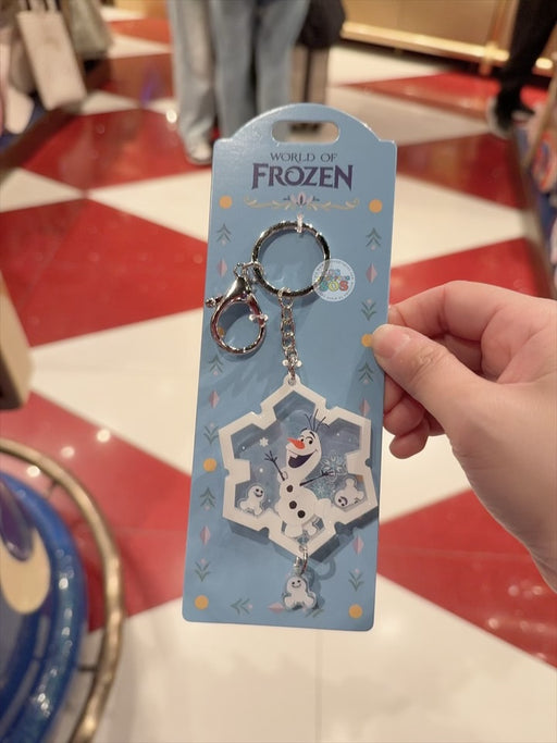 HKDL - Frozen Olaf & Snowflake Shaped Keychain