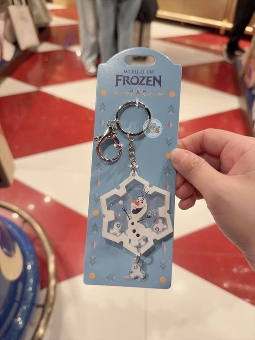 HKDL - Frozen Olaf & Snowflake Shaped Keychain