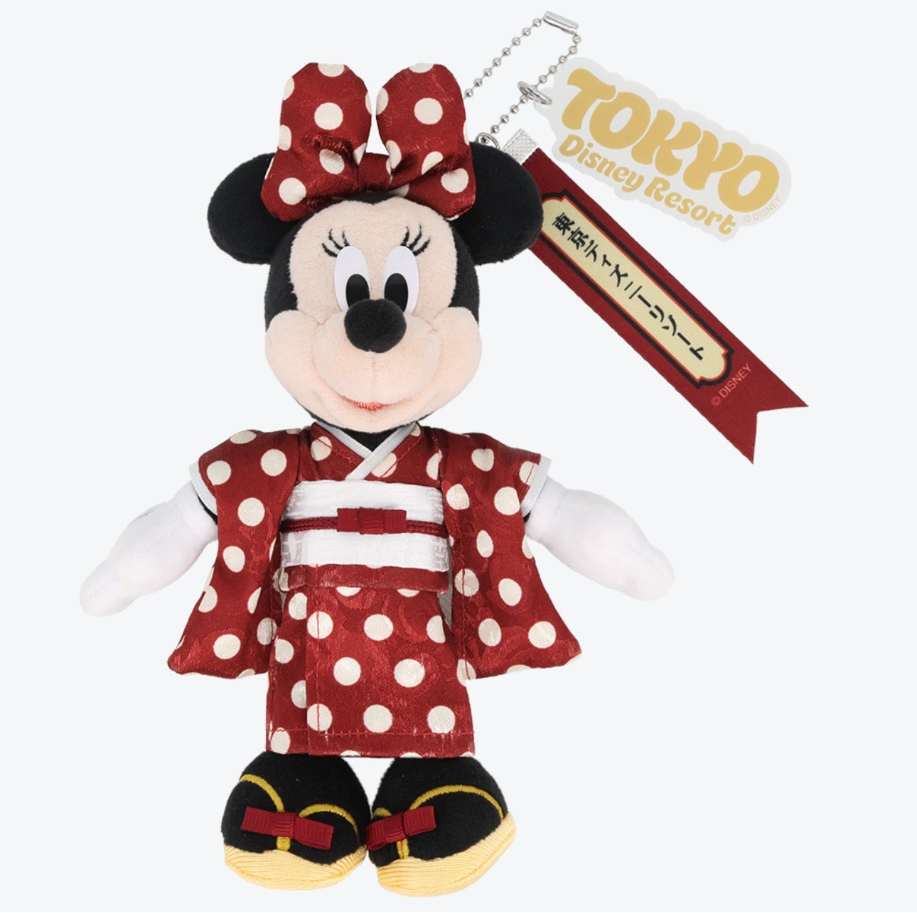 TDR - Minnie Mouse in Traditional Japanese Attire with "Tokyo Disney Resort" Badge & Plush Keychain (Release Date: Oct 8, 2026)