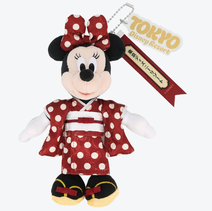 TDR - Minnie Mouse in Traditional Japanese Attire with "Tokyo Disney Resort" Badge & Plush Keychain (Release Date: Oct 8, 2026)