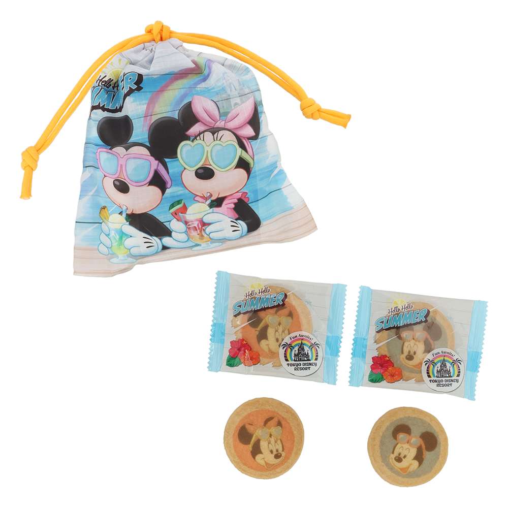 TDR - 2026 Mickey & Friends "Hello Hello Summer!!" Collection x Mickey & Minni Mouse Cookie & Drawstring Bag Set (Release Date: Jun 11, 2026)