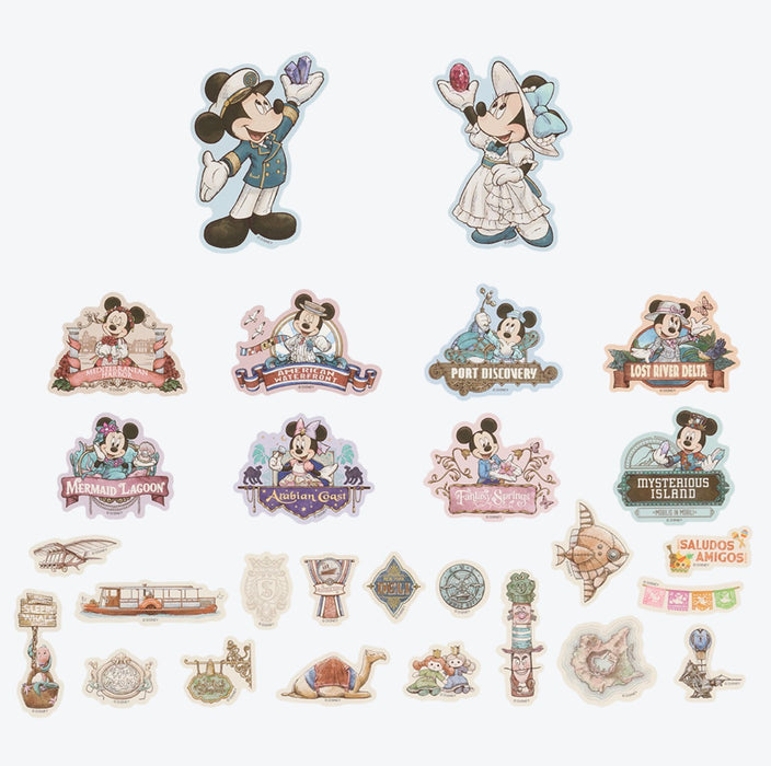 TDR - Tokyo DisneySea 25th Anniversary "The Jubilee Journey" x Mickey & Minnie Mouse Stickers Set (Release Date: May 25, 2026)