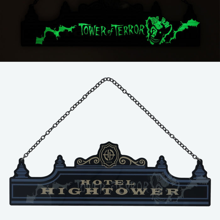 TDR- Tokyo Disney Sea Attraction "Tower of Terror" Glow in the Dark Sign Plate (Release Date: Oct 9, 2025)