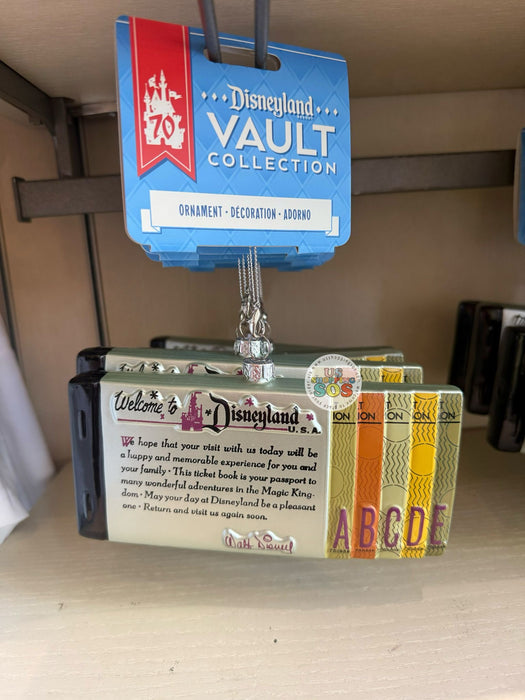 DLR - Disneyland 70th Vault - Ticket Book Ornament